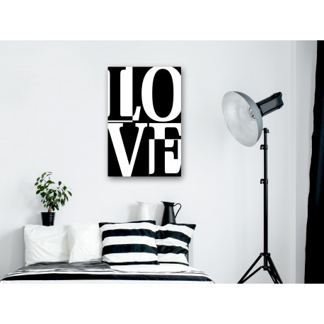 Seinapilt - Black and White Love (1 Part) Vertical - 60x90