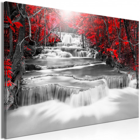 Seinapilt - Cascade of Thoughts (1 Part) Wide Red - 90x60
