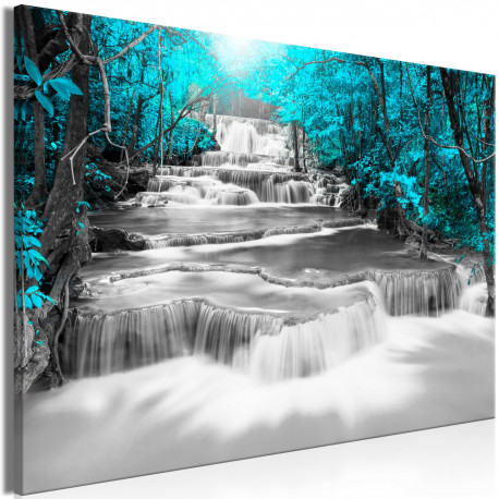 Seinapilt - Cascade of Thoughts (1 Part) Wide Turquoise - 120x80