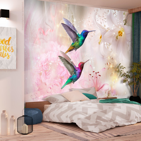Fototapeet - Colourful Hummingbirds (Pink) - 400x280