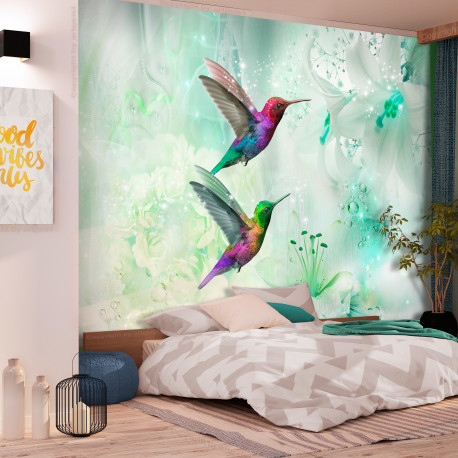 Fototapeet - Colourful Hummingbirds (Green) - 250x175