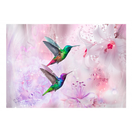 Fototapeet - Colourful Hummingbirds (Purple) - 100x70