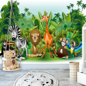 Fototapeet - Jungle Animals - 150x105
