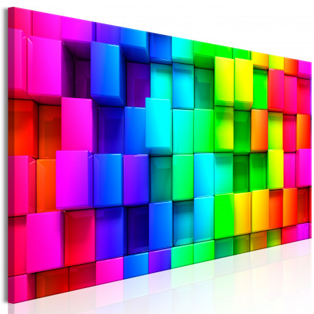 Seinapilt - Colourful Cubes (1 Part) Narrow - 150x50