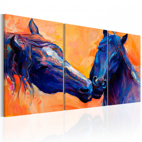 Seinapilt - Blue Horses - 60x30