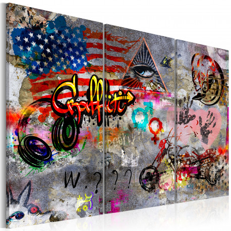 Seinapilt - American Graffiti - 120x80