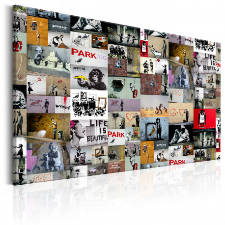 Seinapilt - Art of Collage: Banksy - 120x80