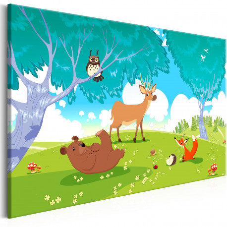 Seinapilt - Friendly Animals (1 Part) Wide - 90x60