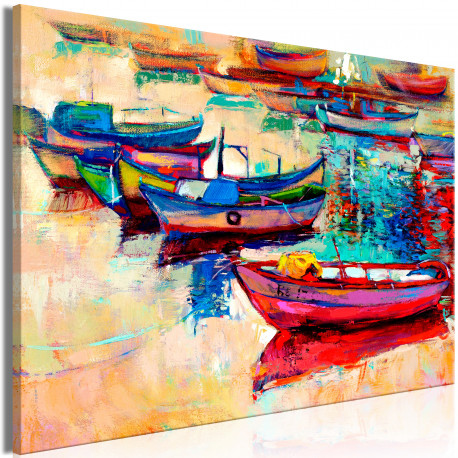Seinapilt - Boats (1 Part) Wide - 90x60