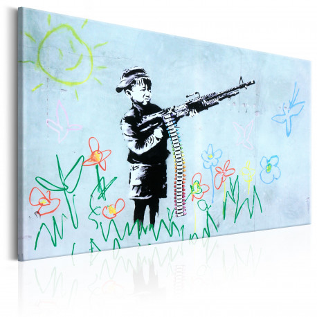 Seinapilt - Boy with Gun by Banksy - 120x80