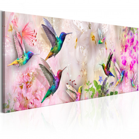 Seinapilt - Colourful Hummingbirds (1 Part) Narrow - 150x50