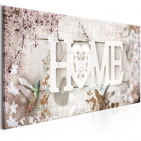 Seinapilt - Home and Hummingbirds (1 Part) Beige Narrow - 120x40