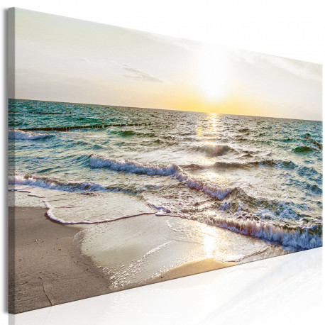 Seinapilt - Calm Waves (1 Part) Narrow Grey - 120x40