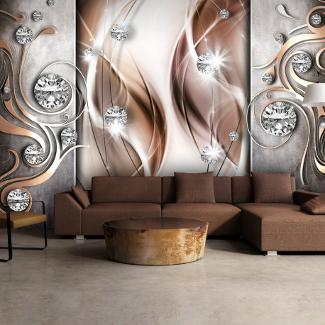Fototapeet - Brown and Diamonds - 250x175