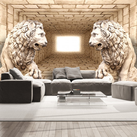 Fototapeet - Mystery of lions - 400x280