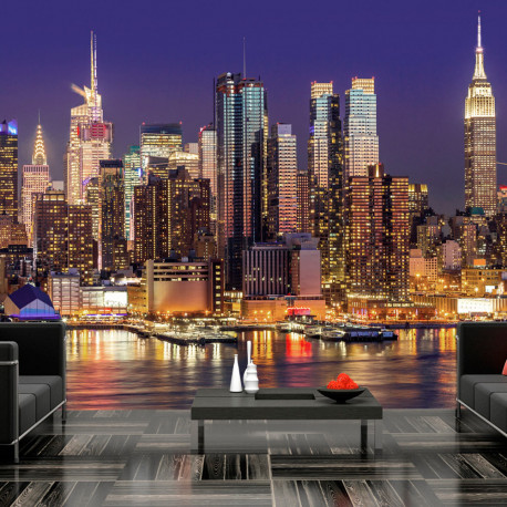 Fototapeet - NYC: Night City - 250x175