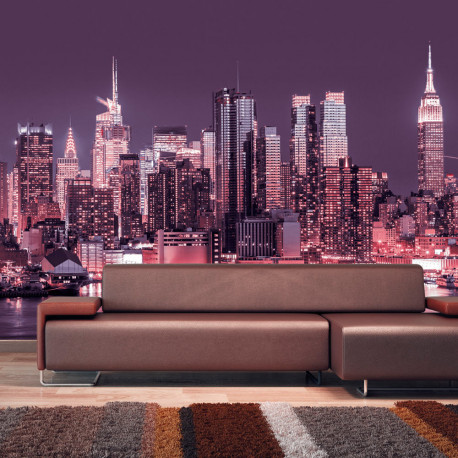 Fototapeet - NYC: Purple Nights - 400x280