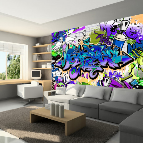Fototapeet - Graffiti: violet theme - 150x105