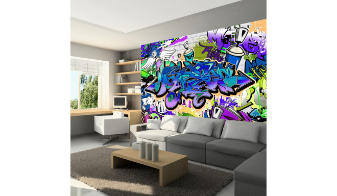 Fototapeet - Graffiti: violet theme - 250x175