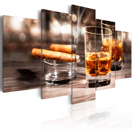 Seinapilt - Cigar and whiskey - 100x50