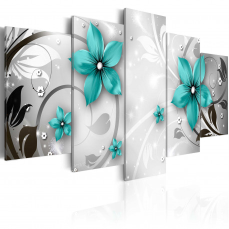 Seinapilt - Frivolous turquoise - 100x50