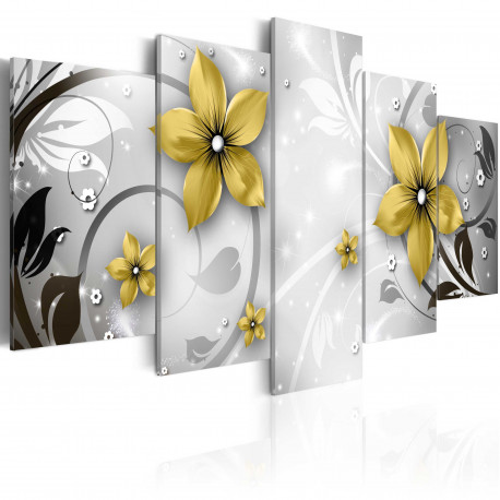 Seinapilt - Amber flowers - 200x100