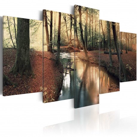 Seinapilt - Brown autumn: forest - 200x100