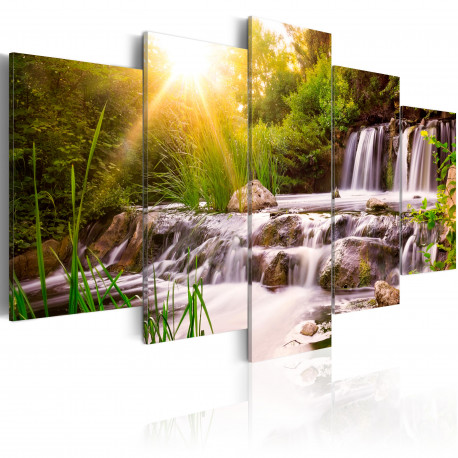 Seinapilt - Forest Waterfall - 100x50
