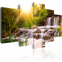 Seinapilt - Forest Waterfall - 100x50