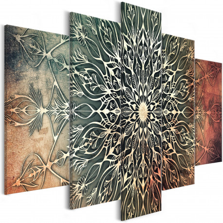 Seinapilt - Center (5 Parts) Wide Green - 200x100