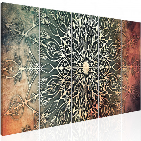 Seinapilt - Center (5 Parts) Narrow Green - 200x80