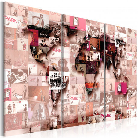 Seinapilt - Banksy Graffiti Collage - 90x60