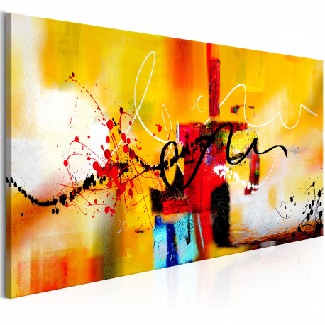 Seinapilt - Crazy Serpentines (1 Part) Orange Narrow - 120x40