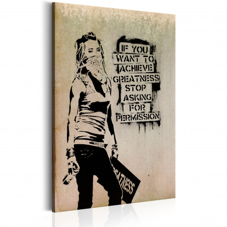Seinapilt - Graffiti Slogan by Banksy - 60x90