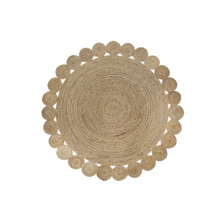 Carpet DKD Home Decor 200 x 200 x 1 cm Natural Brown Polyester Jute