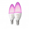 Philips Hue White and Color, E14, 2tk, valge - Nutivalgusti