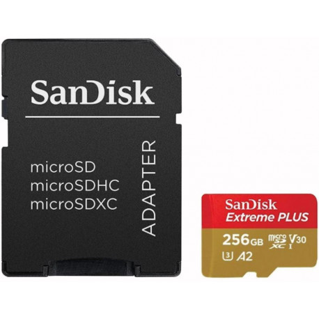 Sandisk mälukaart microSDXC 256GB Extreme Plus + adapter