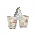 Planter DKD Home Decor Pink Metal Shabby Chic (24 x 12 x 23 cm)