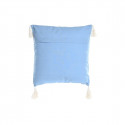 Cushion DKD Home Decor Blue Polyester Cotton White (40 x 15 x 40 cm)