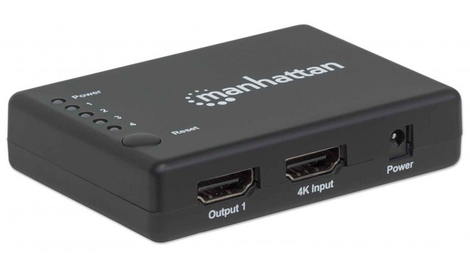 Manhattan 207706 Rozdzielacz Splitter HDMI 1x4, 4K 30Hz, UHD, 3D