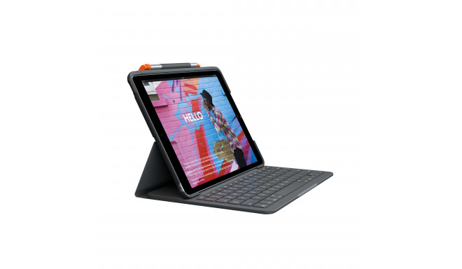 Logitech Slim Folio integreeritud Bluetooth-klaviatuuriga iPad 7. põlvkonnale