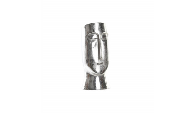 Vase DKD Home Decor Face Silver Aluminium Modern (17 x 16 x 36 cm)