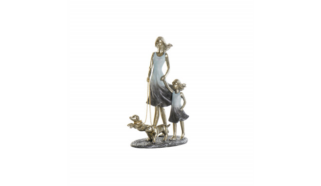 Decorative Figure DKD Home Decor 16 x 9,5 x 24 cm Blue Golden Family
