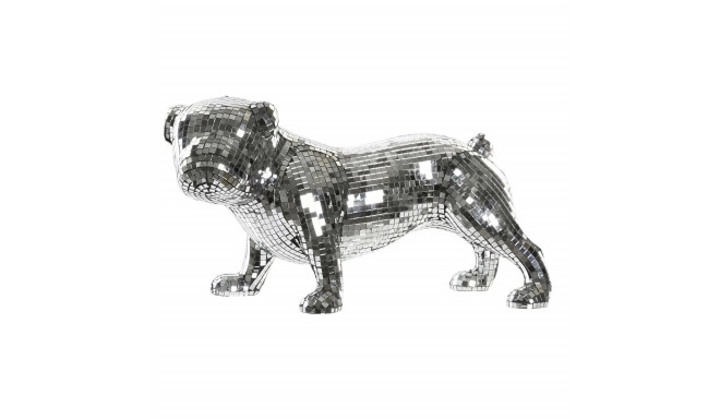 Dekoratiivkuju DKD Home Decor Inglise Hõbedane Bulldog Vaik Kaasaegne (45,5 x 21,5 x 25 cm)