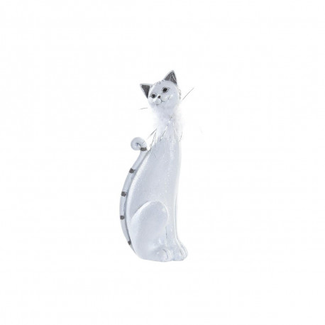 Dekoratiivkuju DKD Home Decor Valge Kass Romantiline 30 x 40 cm 9 x 9 x 24 cm