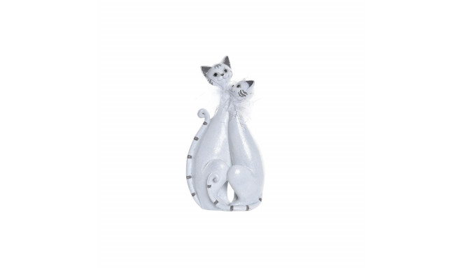 Decorative Figure DKD Home Decor 15 x 10 x 29 cm White Cats Romantic