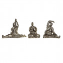 Dekoratīvās figūriņas DKD Home Decor Bronza Sveķi Yoga Moderns (11 x 22,5 x 17 cm) (3 gb.)