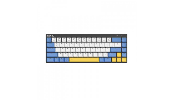 Wireless mechanical keyboard Dareu EK868 Bluetooth (white&blue&yellow))