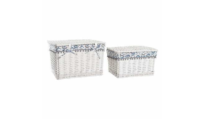 Basket set DKD Home Decor Polyester wicker (45 x 35 x 30 cm)