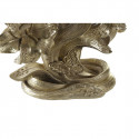 Канделябр DKD Home Decor Цветок Позолоченный Смола (26 x 12 x 23 cm)